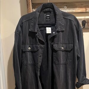 Cotton On Men's Charcoal Shirt Jacket